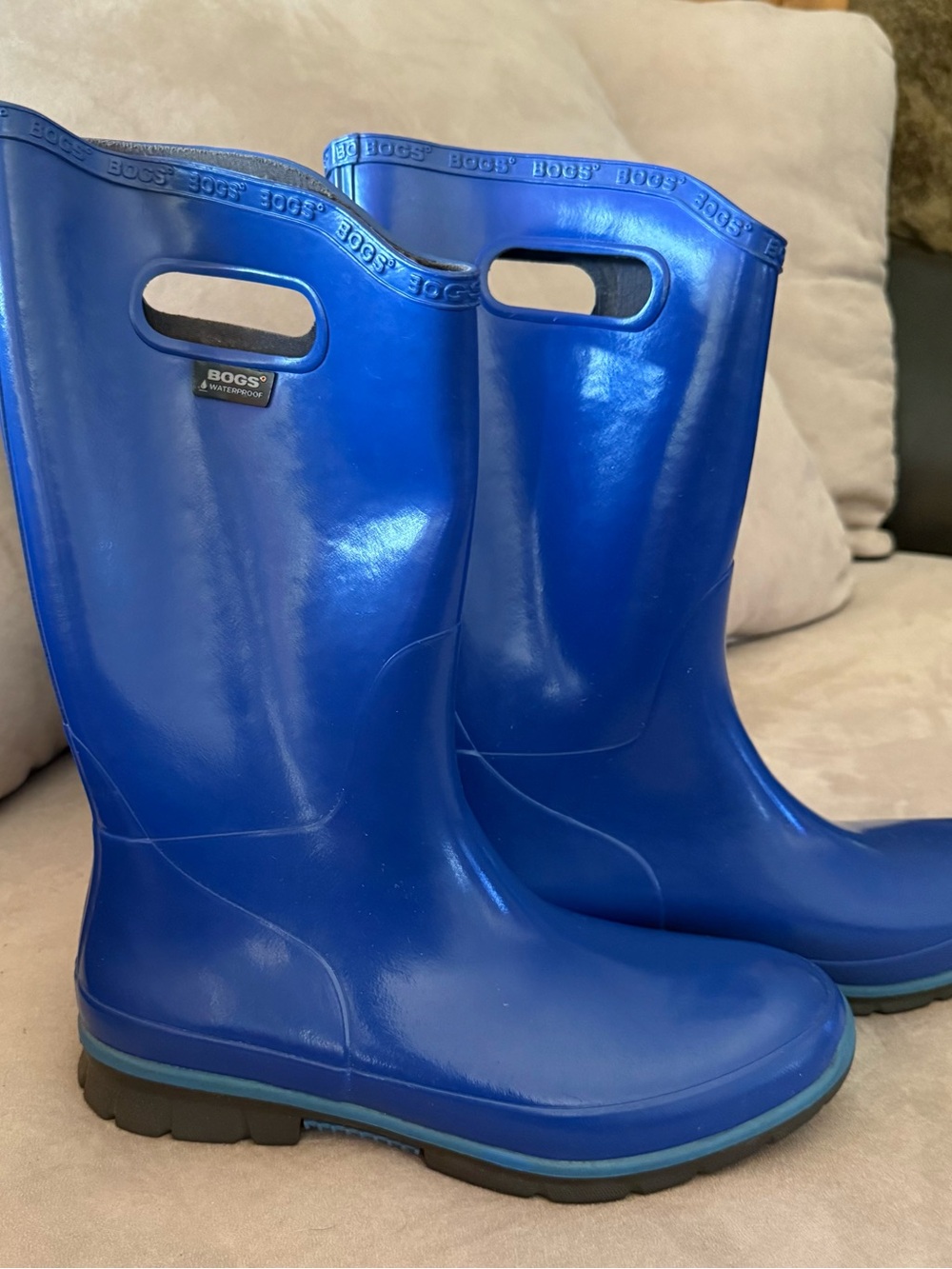 Bogs Women's Electric Blue Mid-Calf Waterproof Rain Boots